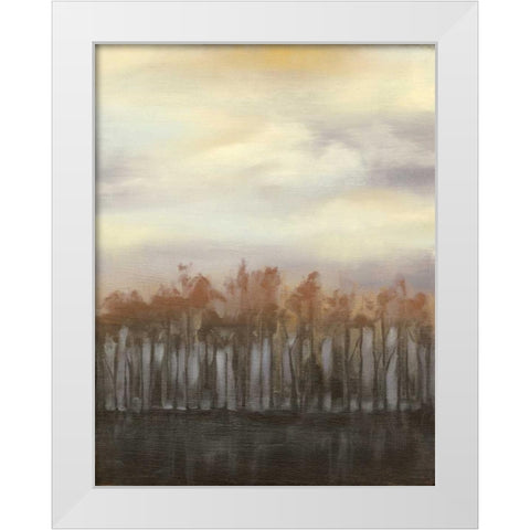 Dusk in Winter White Modern Wood Framed Art Print by Goldberger, Jennifer