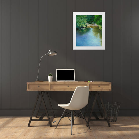 Reflections White Modern Wood Framed Art Print by Weber, Mary Jean