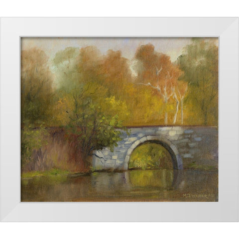 The Bridge White Modern Wood Framed Art Print by Weber, Mary Jean