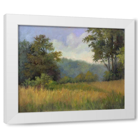 View from Grailville White Modern Wood Framed Art Print by Weber, Mary Jean