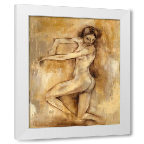 Nude Figure Study III White Modern Wood Framed Art Print by Goldberger, Jennifer
