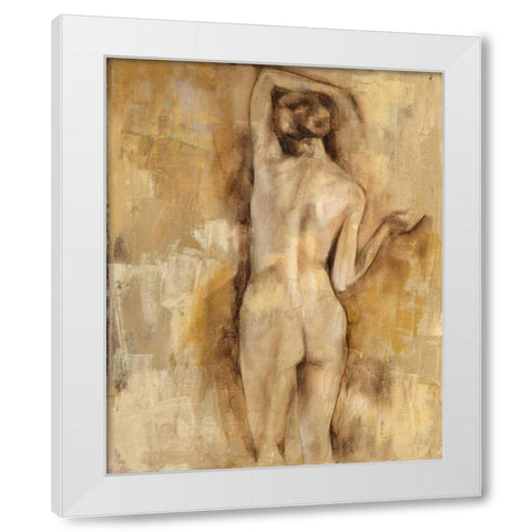 Nude Figure Study V White Modern Wood Framed Art Print by Goldberger, Jennifer