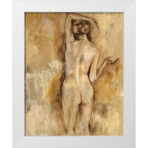 Nude Figure Study V White Modern Wood Framed Art Print by Goldberger, Jennifer