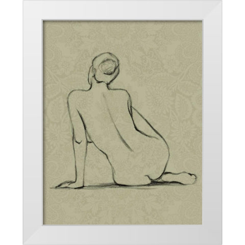 Sophisticated Nude II White Modern Wood Framed Art Print by Harper, Ethan
