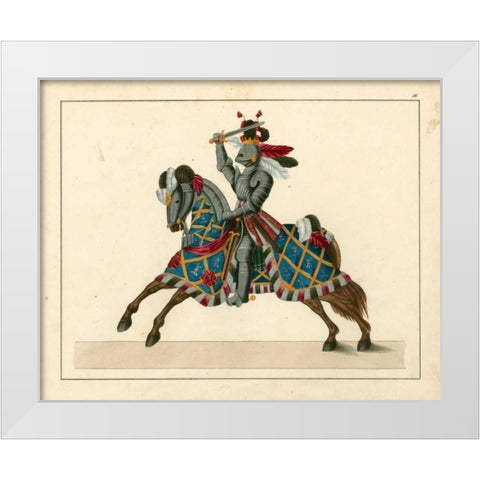 Knights in Armour II White Modern Wood Framed Art Print by Kottenkamp