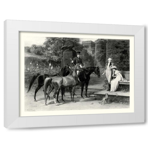 The Wedding Gift White Modern Wood Framed Art Print by Waller, S.E.