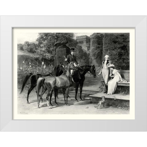 The Wedding Gift White Modern Wood Framed Art Print by Waller, S.E.