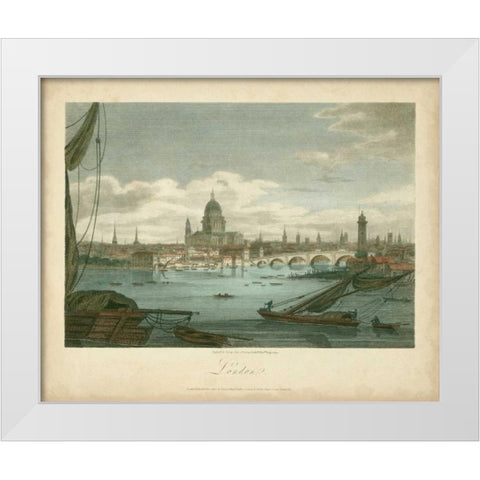 View of London White Modern Wood Framed Art Print by Greig, J.