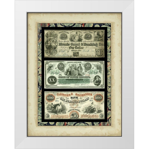 Money, Money, Money III White Modern Wood Framed Art Print by Unknown