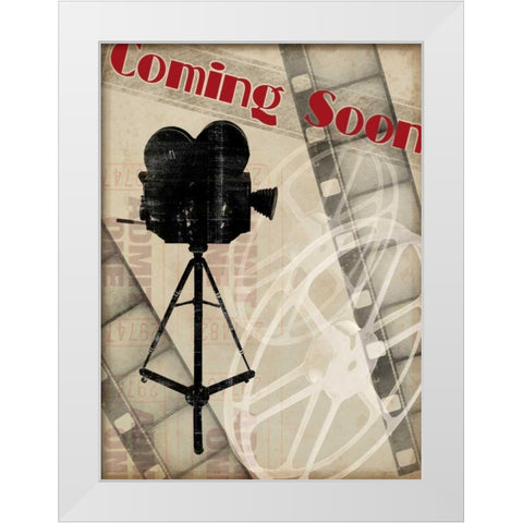 Coming Soon White Modern Wood Framed Art Print by Vision Studio