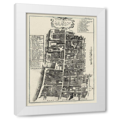 Quays of London IV White Modern Wood Framed Art Print by Unknown