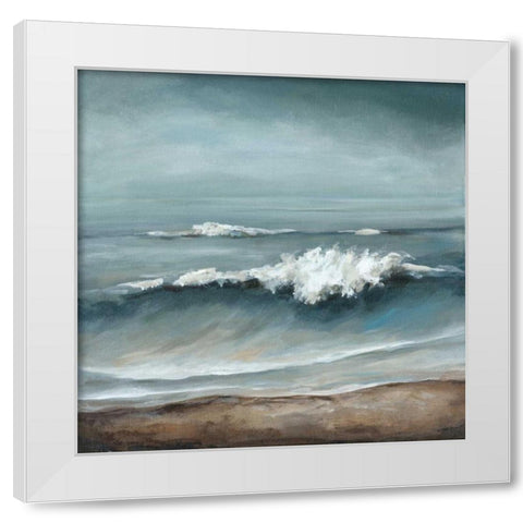 Sea Foam White Modern Wood Framed Art Print by Long, Christina