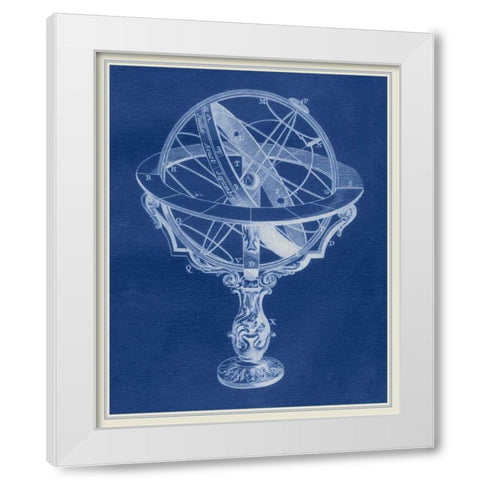 Armillary Sphere II White Modern Wood Framed Art Print by Vision Studio
