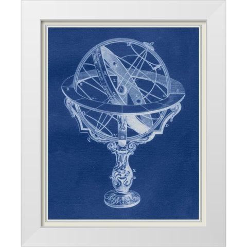 Armillary Sphere II White Modern Wood Framed Art Print by Vision Studio