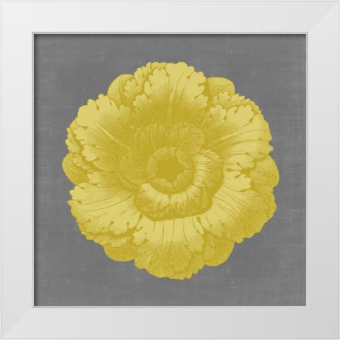 Gilded Rosette VI White Modern Wood Framed Art Print by Vision Studio