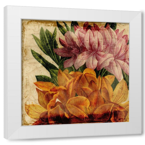 Vibrant Floral II White Modern Wood Framed Art Print by Vision Studio