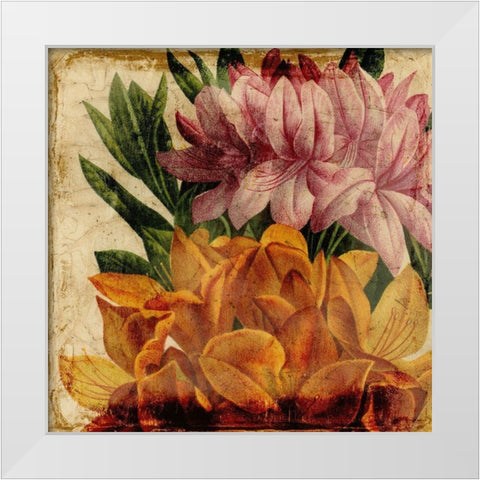 Vibrant Floral II White Modern Wood Framed Art Print by Vision Studio