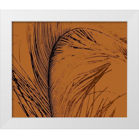 Feathered Impression I White Modern Wood Framed Art Print by Vision Studio