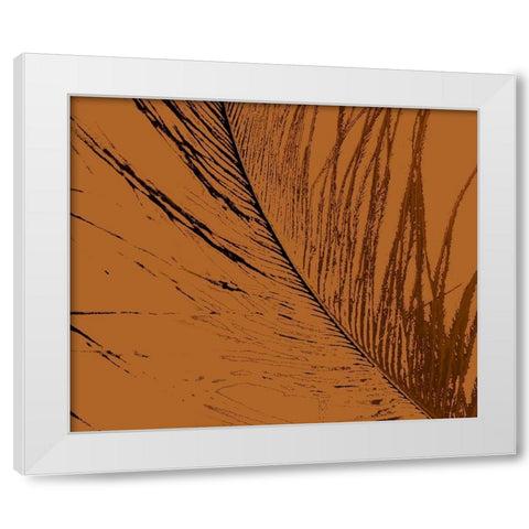 Feathered Impression II White Modern Wood Framed Art Print by Vision Studio