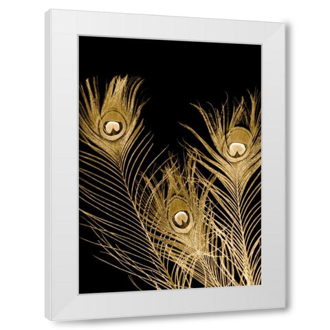 Plumes Dor I White Modern Wood Framed Art Print by Johnson, Jason