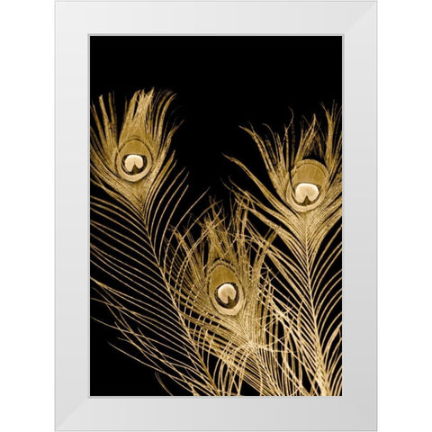 Plumes Dor I White Modern Wood Framed Art Print by Johnson, Jason