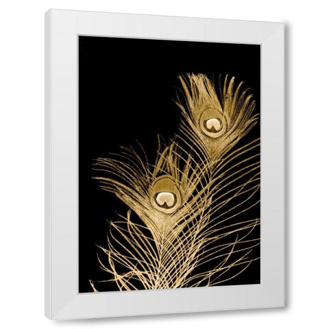 Plumes Dor II White Modern Wood Framed Art Print by Johnson, Jason