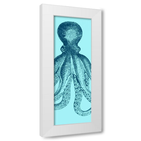 Octopus Triptych II White Modern Wood Framed Art Print by Vision Studio