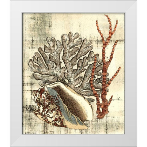 Neptunes Composition I White Modern Wood Framed Art Print by Vision Studio