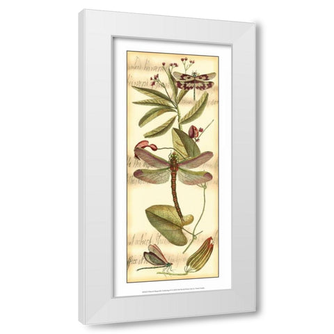 Dragonfly Gathering II White Modern Wood Framed Art Print by Vision Studio