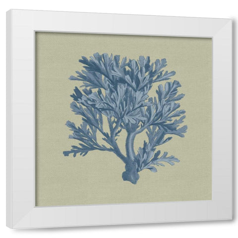 Chambray Coral IV White Modern Wood Framed Art Print by Vision Studio