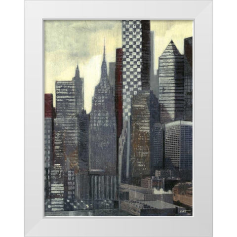 Urban Landscape I White Modern Wood Framed Art Print by Wyatt Jr., Norman