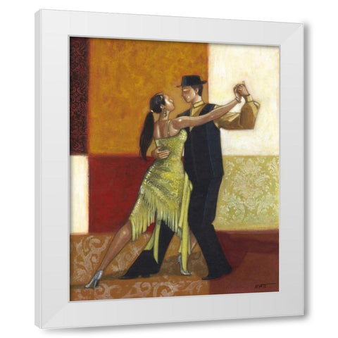 Dance II White Modern Wood Framed Art Print by Wyatt Jr., Norman