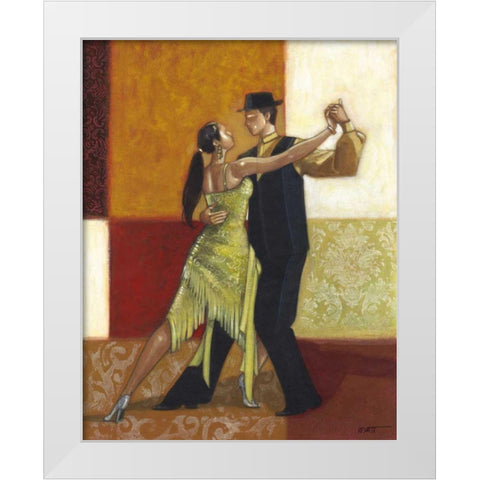 Dance II White Modern Wood Framed Art Print by Wyatt Jr., Norman
