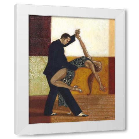 Dance III White Modern Wood Framed Art Print by Wyatt Jr., Norman