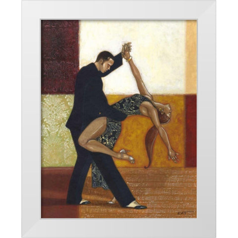 Dance III White Modern Wood Framed Art Print by Wyatt Jr., Norman