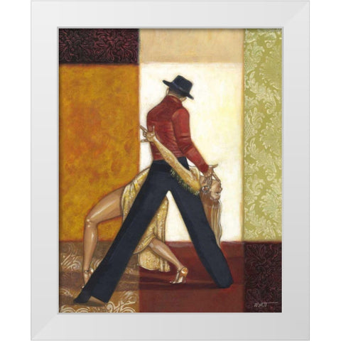 Dance IV White Modern Wood Framed Art Print by Wyatt Jr., Norman