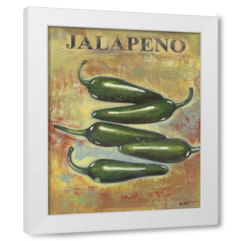 Jalapeno White Modern Wood Framed Art Print by Wyatt Jr., Norman