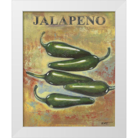 Jalapeno White Modern Wood Framed Art Print by Wyatt Jr., Norman