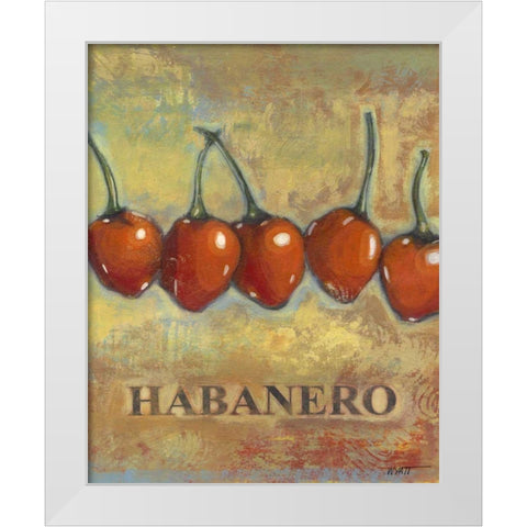 Habanero White Modern Wood Framed Art Print by Wyatt Jr., Norman
