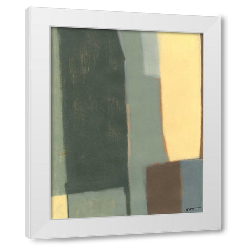 Jade Falls I White Modern Wood Framed Art Print by Wyatt Jr., Norman