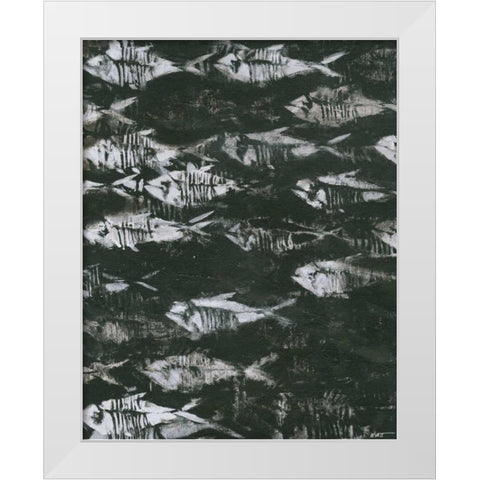 Fossilized I White Modern Wood Framed Art Print by Wyatt Jr., Norman