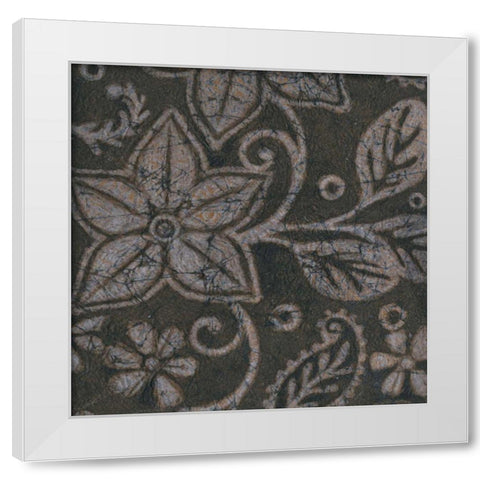 Island Batik I White Modern Wood Framed Art Print by Wyatt Jr., Norman