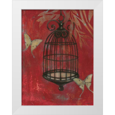 Asian Bird Cage I White Modern Wood Framed Art Print by Wyatt Jr., Norman