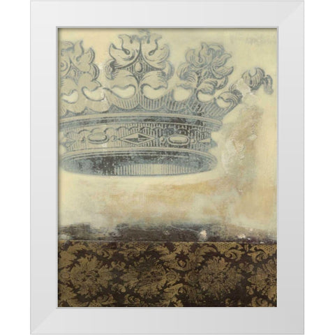 Regal Crown I White Modern Wood Framed Art Print by Wyatt Jr., Norman
