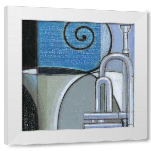 Cool Jazz I White Modern Wood Framed Art Print by Wyatt Jr., Norman