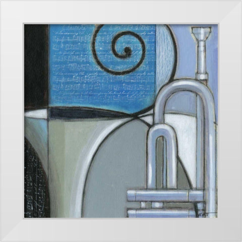 Cool Jazz I White Modern Wood Framed Art Print by Wyatt Jr., Norman