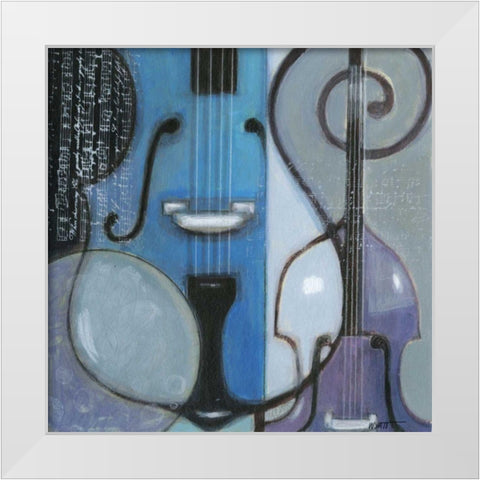 Cool Jazz II White Modern Wood Framed Art Print by Wyatt Jr., Norman