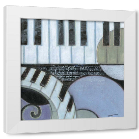 Cool Jazz III White Modern Wood Framed Art Print by Wyatt Jr., Norman