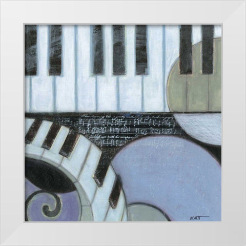 Cool Jazz III White Modern Wood Framed Art Print by Wyatt Jr., Norman