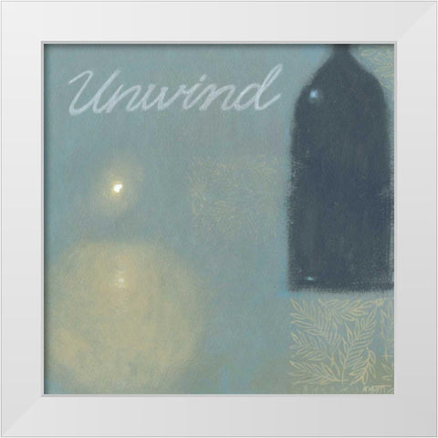 Unwind White Modern Wood Framed Art Print by Wyatt Jr., Norman